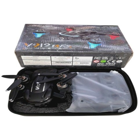 DRON V912 MAX CAMARA DUAL LUZ LED EVITA OBSTACULOS CONTROL REMOTO SIN ESCOBILLO 24u｜V912 Max 无人机，配备双摄像头、LED灯、避障功能和无刷遥控器（24架）（24件）