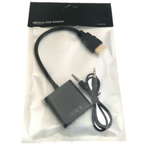 ADAPTADOR HDMI-VGA c/AUDIO 300u｜HDMI-VGA 音频适配器（300件）