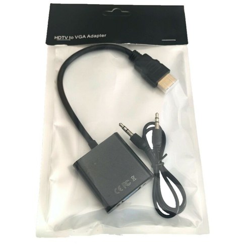 ADAPTADOR HDMI-VGA c/AUDIO 300u｜HDMI-VGA 音频适配器（300件）