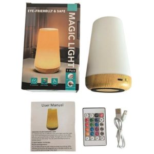 MINI LAMPARA VELADOR LED RGB TACTIL INALAMBRICO c/CONTROL REMOTO MAGIC LIGHT LS-237 RECARGABLE 80u｜Magic Light LS-237 无线触控式 RGB LED 迷你夜灯，带遥控器（80件）
