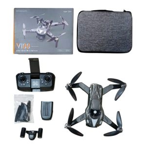 DRON V600 CAMARA DUAL LUZ LED EVITA OBSTACULOS CONTROL REMOTO c/SOPORTE GPS ANDROID iOS SIN ESCOBILL｜V600 无人机，带双摄像头、LED 灯、避障功能、遥控器、GPS 支架，兼容安卓/iOS 系统，无刷电机