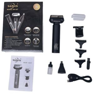 a23-image220 KIT 3en1 AFEITADOR CORTAPELO DEPILADOR NASAL ELECTRICO RECARGABLE SARKIS SK-327 60u|SARKIS SK-327 三合一剃须刀和理发器套装,可充电电动鼻毛修剪器(60件)