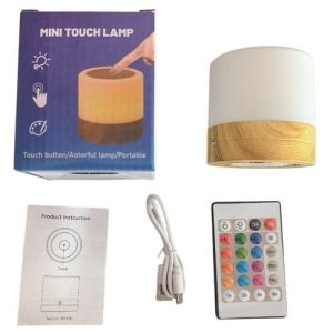 MINI LAMPARA VELADOR LED RGB TACTIL INALAMBRICO c/CONTROL REMOTO RECARGABLE 100u｜无线触控式 RGB LED 迷你夜灯，带遥控器（可充电（100件）