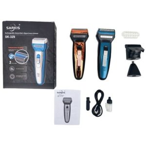 a23-image226 KIT 3en1 AFEITADOR CORTAPELO DEPILADOR NASAL ELECTRICO RECARGABLE SARKIS SK-329 60u|SARKIS SK-329 可充电电动剃须刀、理发器和鼻毛修剪器三合一套装(60件)