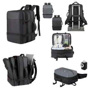 MOCHILA DE VIAJE COMPRESION AL VACIO EXPADIBLE 2521 45x30x22+6cm 60u｜可扩展真空压缩旅行背包 2521 45x30x22+6厘米（60件）