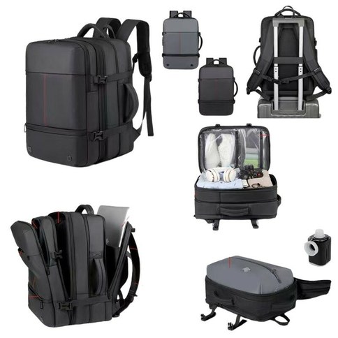 MOCHILA DE VIAJE COMPRESION AL VACIO EXPADIBLE 2521 45x30x22+6cm 60u｜可扩展真空压缩旅行背包 2521 45x30x22+6厘米（60件）