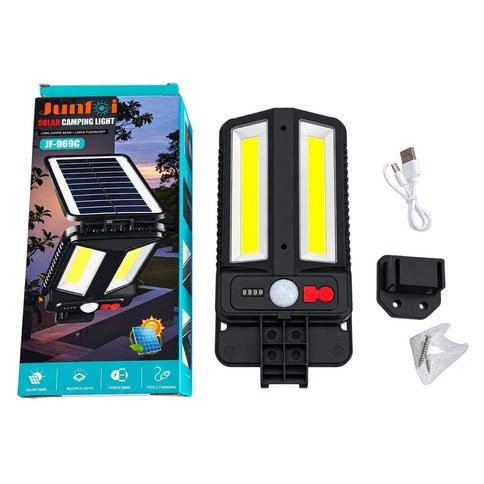 LAMPARA SOLAR DE CAMPING RECARGABLE JUNFEI JF-969C 48u｜JUNFEI JF-969C 可充电太阳能露营灯（48件）