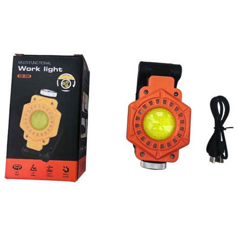 LUZ LED DE TRABAJO COB MAGNETICO 360°PORTATIL RECARGABLE haxagonal 100u｜360° 便携式可充电磁吸式 COB LED 工作灯（六角形）（100件）
