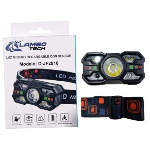 LINTERNA MINERA c/SENSOR RECARGABLE LAMBO TECH D-JF2810 160u｜Lambo Tech D-JF2810 带传感器的可充电矿工手电筒（160件）