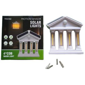 LAMPARA LUZ DE PARED SOLAR CON SENSOR TEMPLO ROMANO YD2342 80u｜带传感器的太阳能壁灯，罗马神庙设计，型号 YD2342（80件）