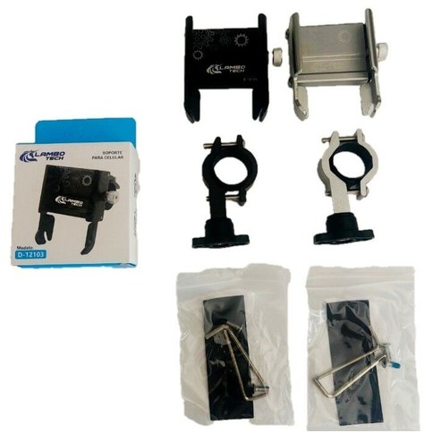 SOPORTE PARA CELULAR ALUMINIO MOTO BICICLETA LAMBO TECH D-12103 100u｜摩托车/自行车用铝制手机支架，型号 D-12103（100件）