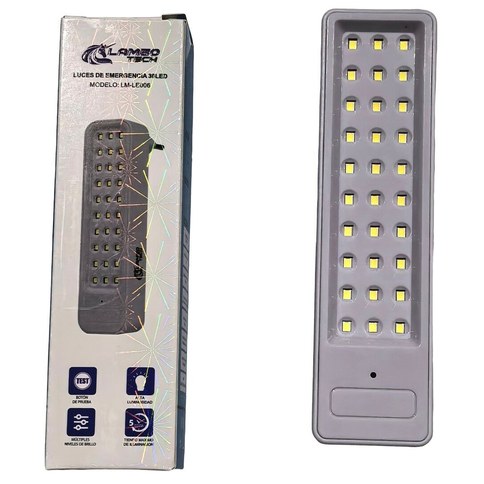 LUZ DE EMERGENCIA 30 LED LAMBO TECH LM-LE006 100u｜30 颗 LED 应急灯，型号 LM-LE006（100件）