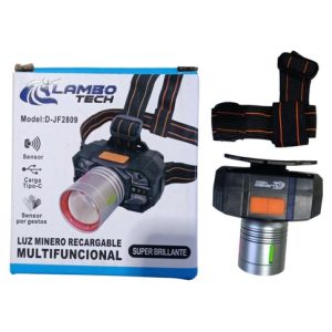 LINTERNA MINERA ALTA POTENCIA c/SENSOR MULTIFUNCIONAL RECARGABLE LAMBO TECH D-JF2809 160u｜LAMBO TECH D-JF2809 高功率带传感器的可充电多功能矿用手电筒（160件）