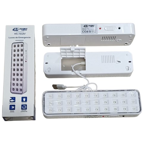 LUZ DE EMERGENCIA 30 LED LAMBO TECH MS-7002M USB RECARGABLE 100u｜LAMBO TECH MS-7002M USB 可充电 30 LED 应急灯（100件）