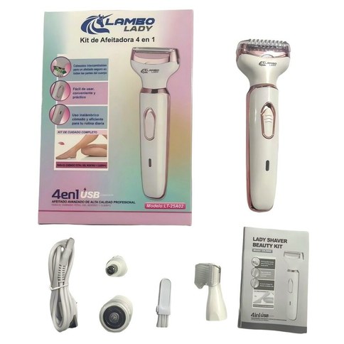 DEPILADORA 4en1 LAMBO LADY LT-25A02 RECARGABLE 120u｜LAMBO LADY LT-25A02 可充电四合一脱毛器（120件）