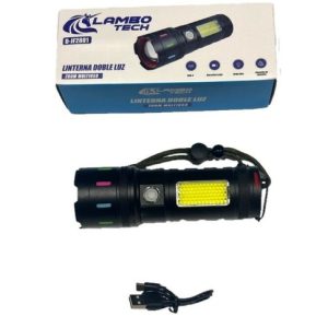LINTERNA ALUMINIO LAMBO TECH D-JF2801 RECARGABLE 17cm 60u｜LAMBO TECH D-JF2801 可充电铝制手电筒（17厘米）（60件）