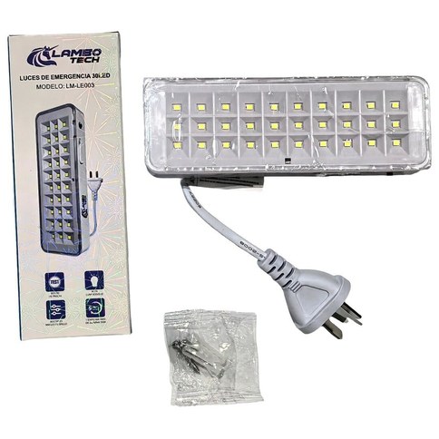 LUZ DE EMERGENCIA 30 LED LAMBO TECH LM-LE003 100u｜应急灯 30颗LED Lambo Tech LM-LE003（100件）