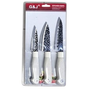 SET CUCHILLOS DE COCINA G&J x3pcs 96u｜G&J 厨房刀具套装 x3把（96件）