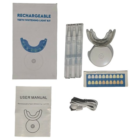 KIT BLANQUEADOR DENTAL c/LUZ LED RECARGABLE 80u｜可充电牙齿美白套装（含 LED 灯）（80件）