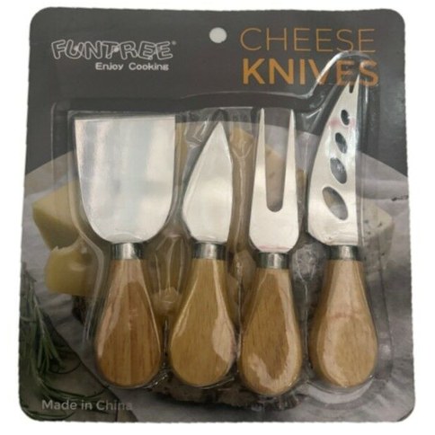 SET CUCHILLO p/QUESO FUNTREE x4pcs 144u｜FUNTREE 奶酪刀套装（4 件（144件）