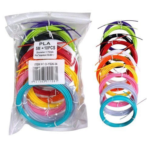 FILAMENTOS PARA LAPIZ 3D 5m 10colores 130u｜3D 打印笔耗材（5 米，10 色）（130件）