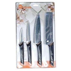SET CUCHILLOS DE COCINA YUGAWA x4pcs 72u｜汤川厨房刀具套装 x4把（72件）