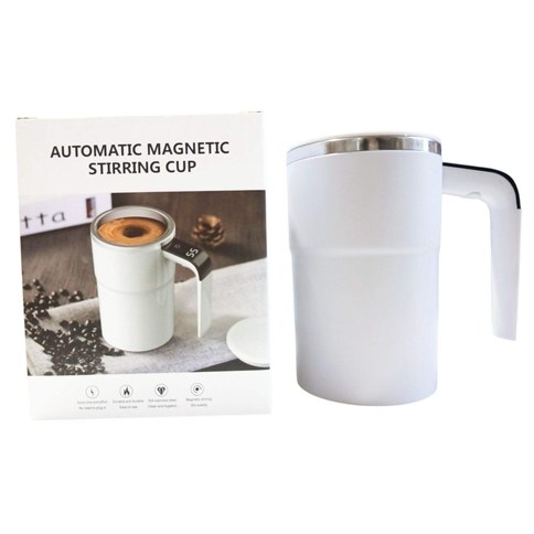 TAZA MEZCLADORA DE CAFE 1562 AUTOMATICA TERMICA MAGNETICA RECARGABLE 60u｜自动磁吸式保温咖啡搅拌杯 1562 可充电（60件）