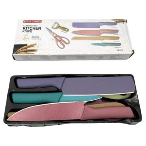 SET DE 4 CUCHILLOS PELADOR TIJERA EREASTHQS ER0278 LAMBO TECH 100u｜LAMBO TECH ER0278 四件套削皮器和剪刀套装（100件）