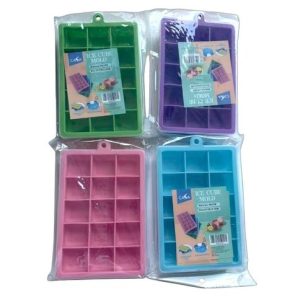 CUBETERA DE HIELO c/TAPA SILICONA 19.5x12.5cm 24 divisiones 200u｜带硅胶盖的冰格，19.5x12.5厘米，24格（200件）