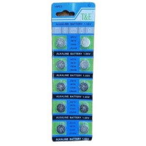 PILA ALCALINA BOTON T&E AG13 1.55v BLISTER x10pcs 1000u｜T&E AG13 1.55V 碱性纽扣电池（吸塑包装）x10 节（1000件）