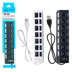 HUB USB ALTA VELOCIDAD 7 PUERTOS 480Mbps LAMBO TECH 300u｜LAMBO TECH 7 端口 480Mbps 高速 USB 集线器（300件）