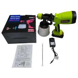 PISTOLA PULVERIZADOR DE PINTURA ELECTRICA INALAMBRICA CN-4000 550w 12u｜CN-4000 550W 无绳电动喷漆枪（12件）