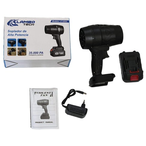 SOPLADOR DE AIRE INALAMBRICO DE ALTA POTENCIA c/BATERIAS LAMBO TECH LT-2522 20u｜LAMBO TECH LT-2522 大功率无绳吹风机（含电池）（20件）