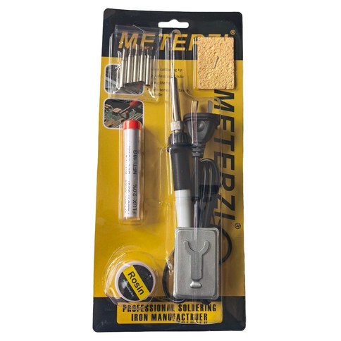 KIT SOLDADOR ESTAÑO METERZI c/SOPORTE 50u｜METERZI电烙铁套装，带支架（50件）