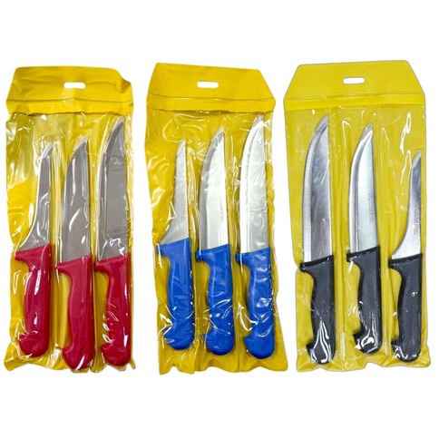 SET CUCHILLOS DE COCINA 5" 6" 7" GF-03 x3pcs 72u｜厨房刀具套装（5英寸、6英寸、7英寸 GF-03 x3件）（72件）