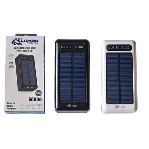 CARGADOR PORTATIL POWER BANK SOLAR LAMBO TECH LT-2555 60000mAh 40u｜Lambo Tech LT-2555 60000mAh太阳能移动电源（40件）