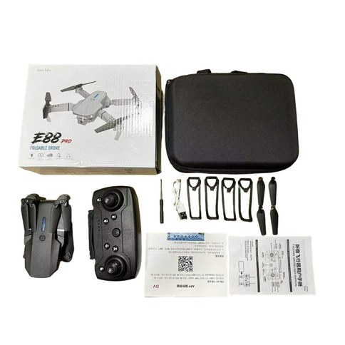 E88 PRO DRONE c/2 CAMARAS HD negro 36u｜E88 Pro 无人机（带 2 个高清摄像头），黑色，36 架（36件）