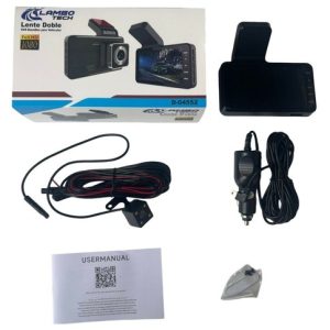 VIDEOCAMARA DVR PARA AUTO LAMBO TECH D-04552 2 CAMARAS 50u｜LAMBO TECH D-04552 车载行车记录仪（带 2 个摄像头）（50件）