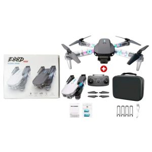 DRON E88D MAX c/LUZ y 2 CAMARAS negro 36u｜E88D Max无人机（带灯和2个摄像头），黑色（36件）