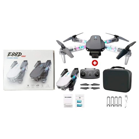 DRON E88D MAX CON LUZ Y 2 CAMARAS 36u｜E88D MAX 无人机（带灯光和双摄像头）（36件）