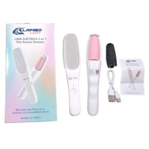 REMOVEDOR EXFOLIADOR LIMA QUITACALLOS 2en1 ELECTRICA LAMBO LADY LT-25M13 RECARGABLE 200u｜Lambob Lady LT-25M13 二合一电动去茧器、去角质器、锉刀（200件）