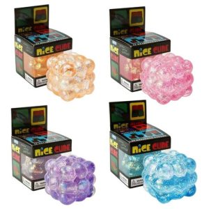 SQUISHY CUBO GLITTER 5cm 144u｜闪光方块软萌玩具 5厘米（144件）