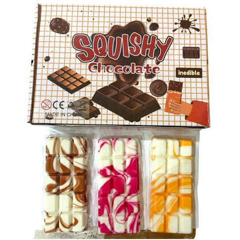 SQUISHY TABLA CHOCOLATE BICOLOR 288u｜双色巧克力软萌玩具（288件）