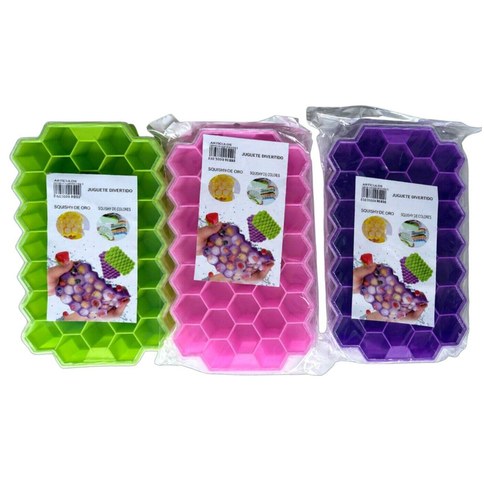 CUBETERA DE HIELO SILICONA PANAL HAXAGONAL CY-2 20x12x2.5cm 200u｜CY-2 硅胶蜂窝六边形冰格，20x12x2.5厘米（200件）