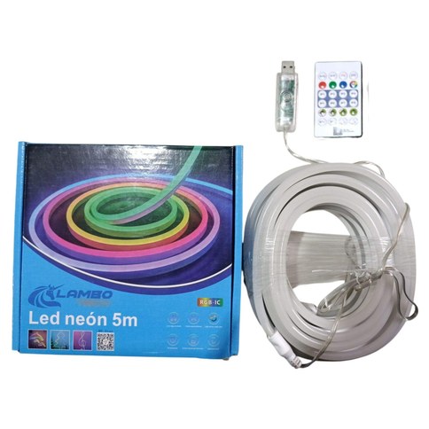 TIRA LED NEON RGB EXTERIOR USB 5v LAMBO TECH C-403 5m 40u｜户外霓虹RGB LED灯条 USB 5V LAMBO TECH C-403 5米（40件）