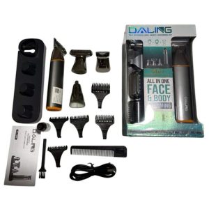 a23-image646 KIT ASEO 9en1 DALING DL-1806 AFEITADOR DEPILADOR FACIAL CORPORAL c/BASE USB RECARGABLE 40u|DALING DL-1806 九合一理容套装,面部及身体脱毛剃须刀,带可充电USB底座(40件)