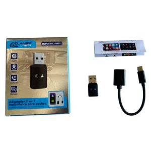 ADAPTADOR 2en1 INALAMBRICO p/AUTO LAMBO TECH LT-26016 CARPLAY CONVERTIDOR 200u｜LAMBO TECH二合一无线车载适配器（Lambo Tech LT-26016），带CarPlay转换器（200件）