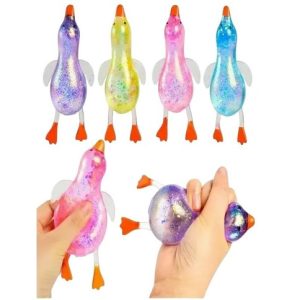 SQUISHY PATO GLITTER 144u｜闪光鸭造型慢回弹玩具（144件）