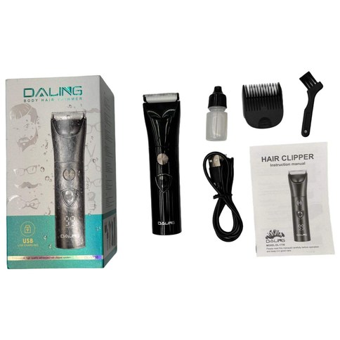 AFEITADORA CORPORAL c/VISOR DALING DL-1736 USB RECARGABLE 80u｜DALING DL-1736 USB充电式身体理容器（带显示屏）（80件）