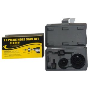 SET MECHA SIERRA COPA p/MADERA PLASTICO YESO  x11pcs 40u｜适用于木材、塑料和石膏的钻头和开孔器套装（11 件）（40件）